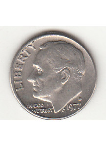 1977 - 10 Cents (Dime) Rame-nickel Dollaro Stati Uniti Roosevelt  Dime FDC